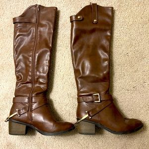 Francesca's brown leather boots (excellent condition!!)